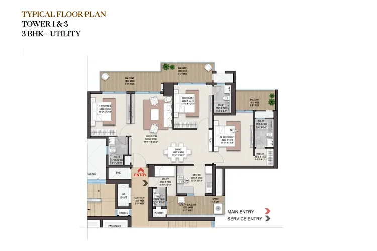 Satya Levante Residences Floor Plan
